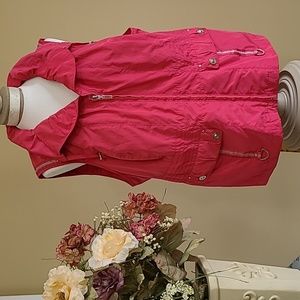 Cj Banks Womens Vest Hot Pink Top Unique Tailored Hardware Detailed Stitching 1X